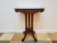 Load image into Gallery viewer, Antique Victorian Marble Top Parlor Table - Accent Lamp Table