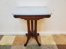 Load image into Gallery viewer, Antique Victorian Marble Top Parlor Table - Accent Lamp Table