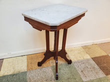 Load image into Gallery viewer, Antique Victorian Marble Top Parlor Table - Accent Lamp Table