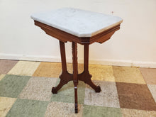 Load image into Gallery viewer, Antique Victorian Marble Top Parlor Table - Accent Lamp Table