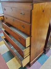 Load image into Gallery viewer, Antique English Lift Top Blanket Chest Over Drawers