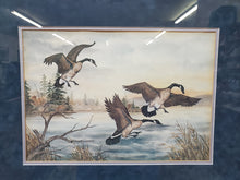 Load image into Gallery viewer, D Smith Landing Geese Print In Frame