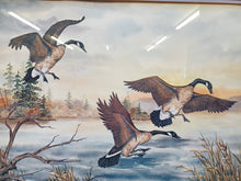Load image into Gallery viewer, D Smith Landing Geese Print In Frame
