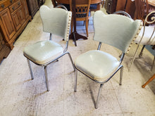 Load image into Gallery viewer, Pair Vintage 1950s Kitchen Chairs - Chrome Legs