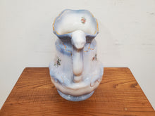 Load image into Gallery viewer, Vintage Wash Bowl and Pitcher Set - Blue Floral Chamber Set