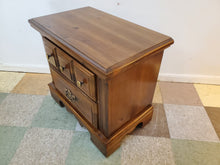 Load image into Gallery viewer, Vintage Pine Two Drawer Nightstand