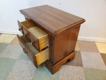 Load image into Gallery viewer, Vintage Pine Two Drawer Nightstand