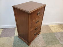 Load image into Gallery viewer, Vintage Mahogany Sewing Cabinet By Hanson Clock MFG Co