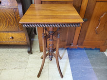 Load image into Gallery viewer, Antique Victorian Oak Eastlake Carved Parlor Table - Lamp Table