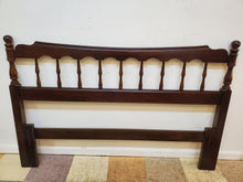 Load image into Gallery viewer, Vintage Solid Cherry Full Size Bed With Metal Rails and Wooden Bed Slats