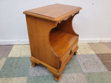 Load image into Gallery viewer, Vintage Solid Maple Nightstand - By Kling Furniture - One Drawer - Open Shelf