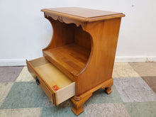 Load image into Gallery viewer, Vintage Solid Maple Nightstand - By Kling Furniture - One Drawer - Open Shelf