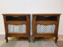 Load image into Gallery viewer, Pair Vintage French Provincial Nightstand Cabinets