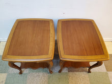 Load image into Gallery viewer, Pair Vintage French Provincial End Tables With Drawers
