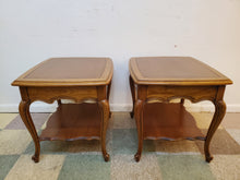 Load image into Gallery viewer, Pair Vintage French Provincial End Tables With Drawers