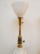 Load image into Gallery viewer, Pair Mid Century Stiffel Hollywood Regency Torchier Table Lamps With Shades - 3 Way Switches