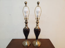 Load image into Gallery viewer, Brandy Ceramic Table Lamps With Brush Brass Finish