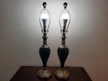 Load image into Gallery viewer, Brandy Ceramic Table Lamps With Brush Brass Finish