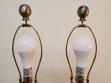 Load image into Gallery viewer, Brandy Ceramic Table Lamps With Brush Brass Finish