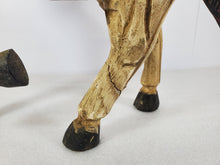 Load image into Gallery viewer, Vintage Hand Carved Wooden Horse Figurine - Prancing – Painted