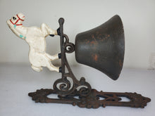 Load image into Gallery viewer, Antique Cast Iron Horse Dinner Bell Wall Mount