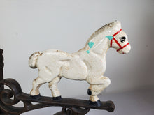 Load image into Gallery viewer, Antique Cast Iron Horse Dinner Bell Wall Mount