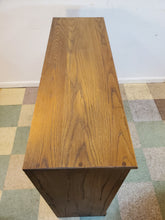 Load image into Gallery viewer, Vintage 2 Door Oak Console Cabinet Bookshelf