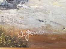 Load image into Gallery viewer, Vintage Oil On Canvas Nautical Scene – Boats On Beach By W James