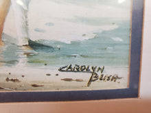 Load image into Gallery viewer, Vintage Carolyn Blish Print In Frame – Girl At the Beach