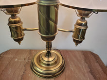 Load image into Gallery viewer, Vintage Student Lamp With Double Globe – 3 Way Switches Operating Separately
