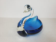 Load image into Gallery viewer, Vintage Cobalt Blue Glass Swan Dish