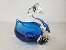 Load image into Gallery viewer, Vintage Cobalt Blue Glass Swan Dish