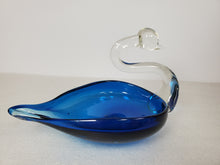 Load image into Gallery viewer, Vintage Cobalt Blue Glass Swan Dish