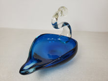Load image into Gallery viewer, Vintage Cobalt Blue Glass Swan Dish