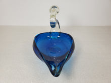 Load image into Gallery viewer, Vintage Cobalt Blue Glass Swan Dish