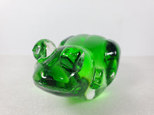 Load image into Gallery viewer, Vintage Fifth Avenue Crystal Glass Green Frog – Paperweight