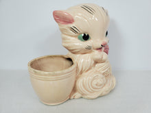 Load image into Gallery viewer, Vintage Hull Art USA 61Pink Cat Planter