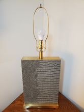 Load image into Gallery viewer, Safavieh Lighting Joyce Faux Alligator Gray Table Lamp