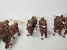 Load image into Gallery viewer, Vintage Cast Iron Clydesdale Horses – Wagon – Barrels – Men and Dog
