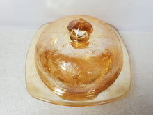 Load image into Gallery viewer, Vintage Jeannette Glass Louisa Floragold Covered Dish