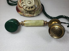 Load image into Gallery viewer, Vintage Italian Telcer Rotary Telephone - Onyx and Brass