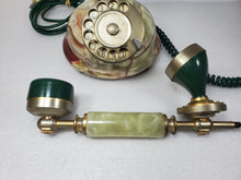 Load image into Gallery viewer, Vintage Italian Telcer Rotary Telephone - Onyx and Brass