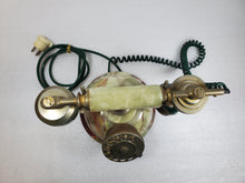 Load image into Gallery viewer, Vintage Italian Telcer Rotary Telephone - Onyx and Brass