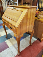 Load image into Gallery viewer, Vintage Broyhill Oak Drop Front Secretary Desk