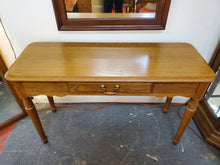 Load image into Gallery viewer, Vintage Oak Hall Table - Sofa Table With Drawer