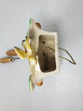 Load image into Gallery viewer, Vintage Lefton Wall Pocket Vase Cuckoo Clock With 2 Birds and Pinecone