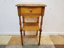 Load image into Gallery viewer, Antique Maple Side Table - Nightstand With Drawer
