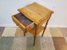 Load image into Gallery viewer, Antique Maple Side Table - Nightstand With Drawer