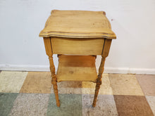 Load image into Gallery viewer, Antique Maple Side Table - Nightstand With Drawer