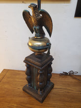 Load image into Gallery viewer, Pair Vintage Table Lamps With Eagle Statue